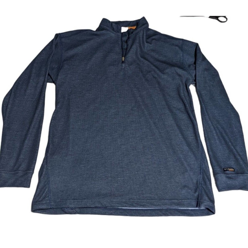 Columbia Men's Blue Qtr Zip Sweatshirt, Size XL, Polyester